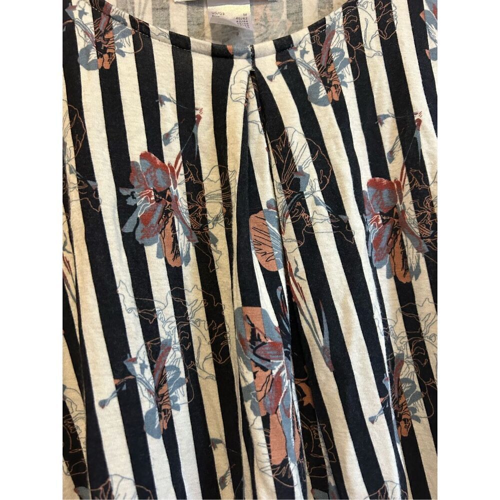 Makana Floral Striped Sleeveless Top Tank Blouse‎ Casual Summer - Picture 4 of 5